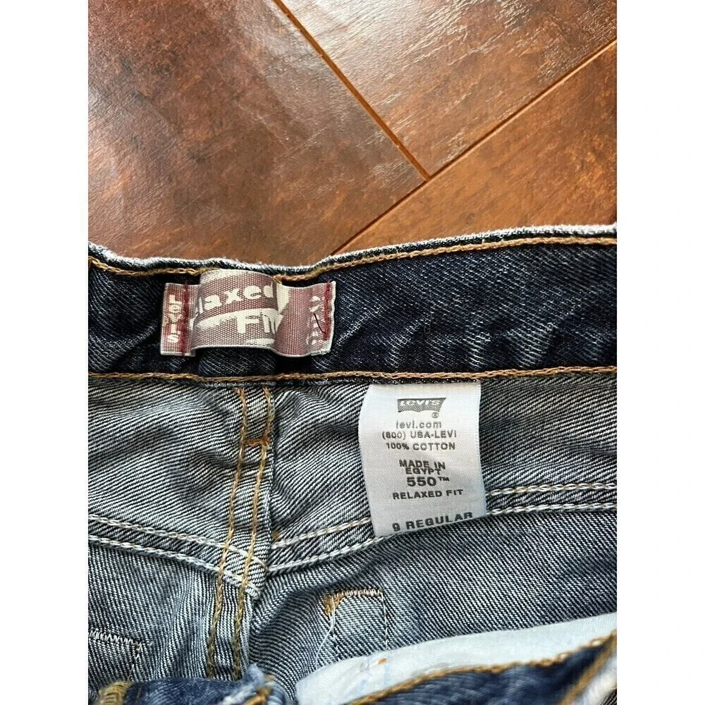 Levis 550 Relaxed Fit Boys Straight Leg Blue Jeans Size 9